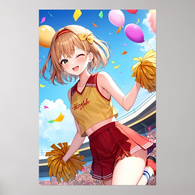 The happy cheerleader Poster (Front)