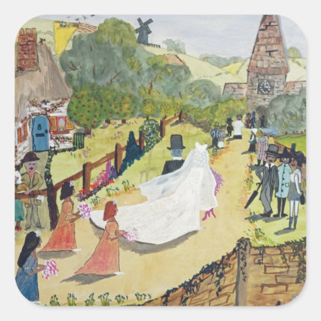 The Happy Couple Square Sticker (Front)