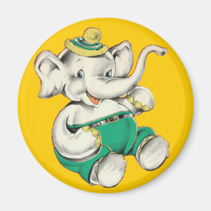 The Happy Elephant Magnet