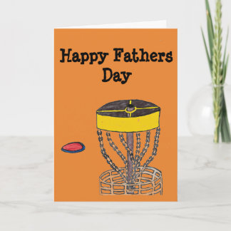 The Happy Fathers day disc golf greeting card
