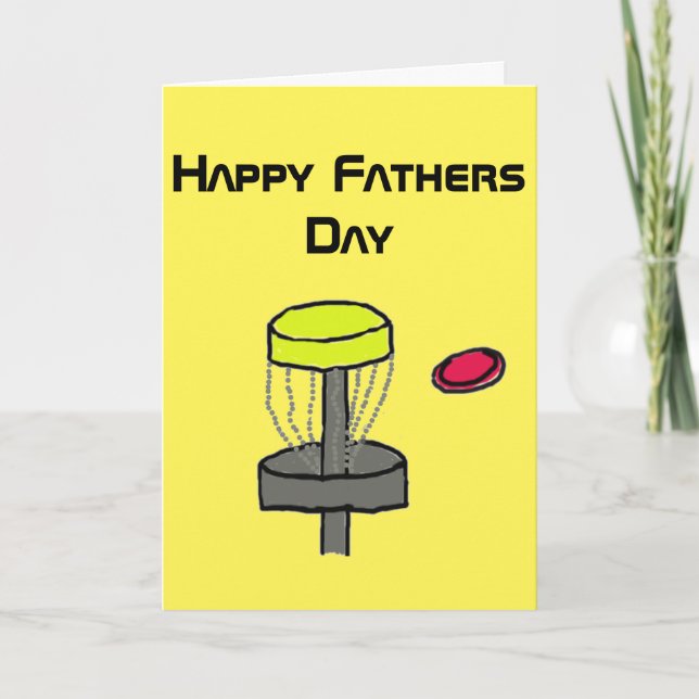 The Happy Fathers Day disc golf greeting card #2 (Front)