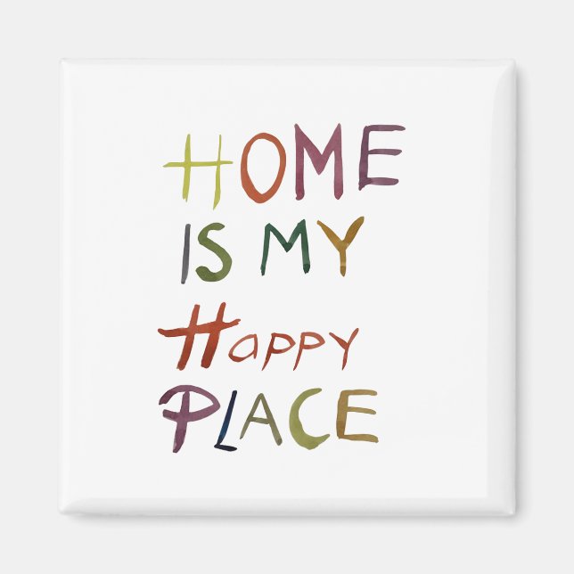 The Happy Introvert “Home Is My Happy Place” Magnet (Front)