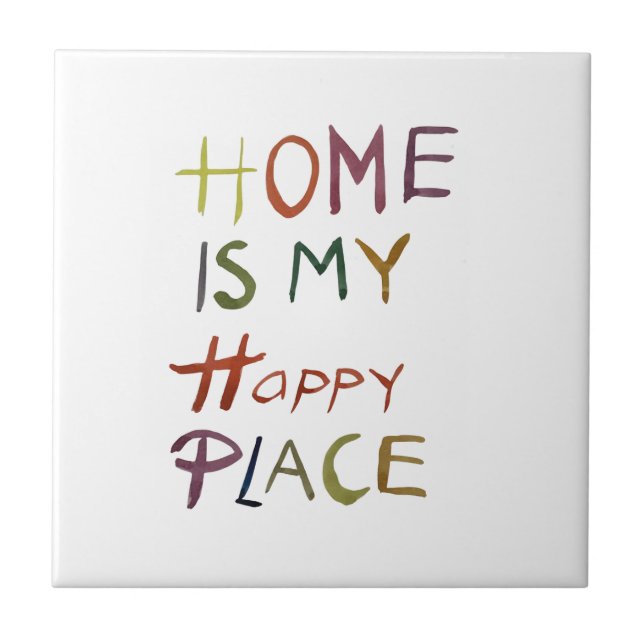 The Happy Introvert “Home Is My Happy Place” Tile (Front)