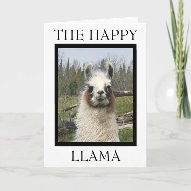 THE HAPPY LLAMA Greeting Card (Front)