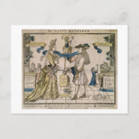 The Happy Marriage (stencil coloured woodcut)