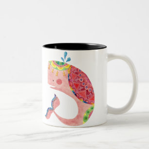 The Happy Whale Two-Tone Coffee Mug