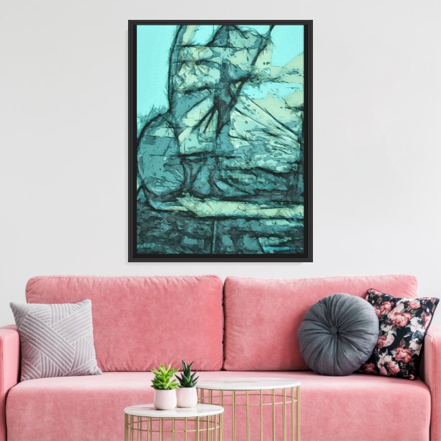 The Harbor Canvas Print (Insitu(LivingRoom))