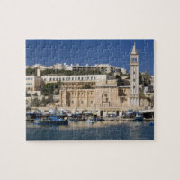 The harbour and church at Marsaskala on the