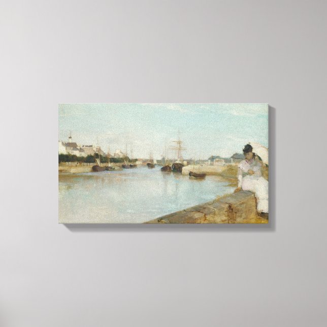 The Harbour at Lorient, 1869 (oil on canvas) Canvas Print (Front)