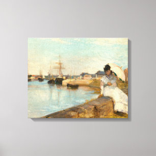 The Harbour at Lorient by Berthe Morisot Canvas Print