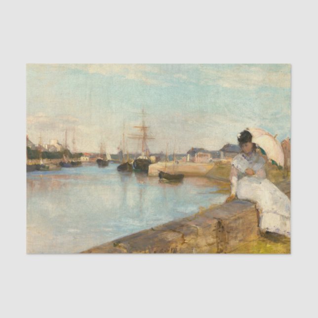 The Harbour at Lorient by Berthe Morisot Tissue Paper (Front)