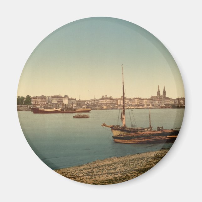 The Harbour, Bordeaux, France Magnet (Front)