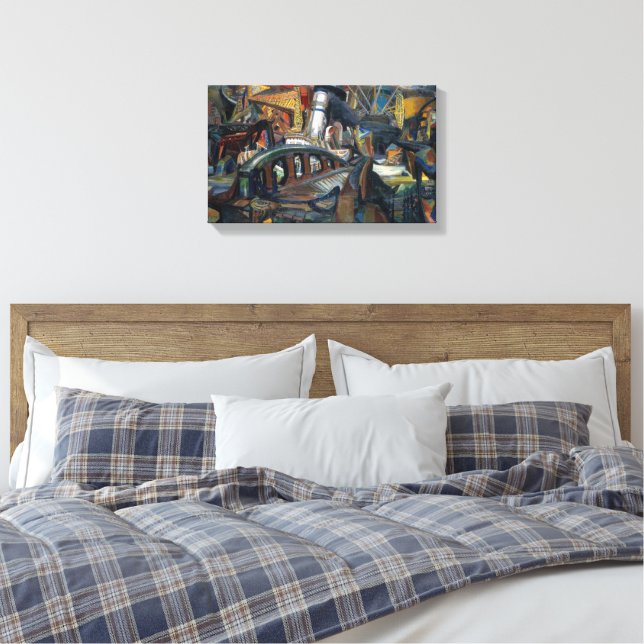 The Harbour  Canvas Print (Insitu(Bedroom))