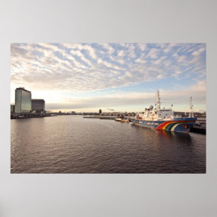 The harbour from Amsterdam in the Netherlands Poster