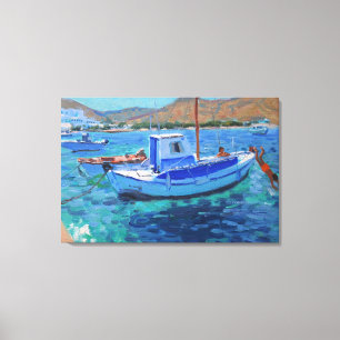 The harbour Tinos 2012 Canvas Print