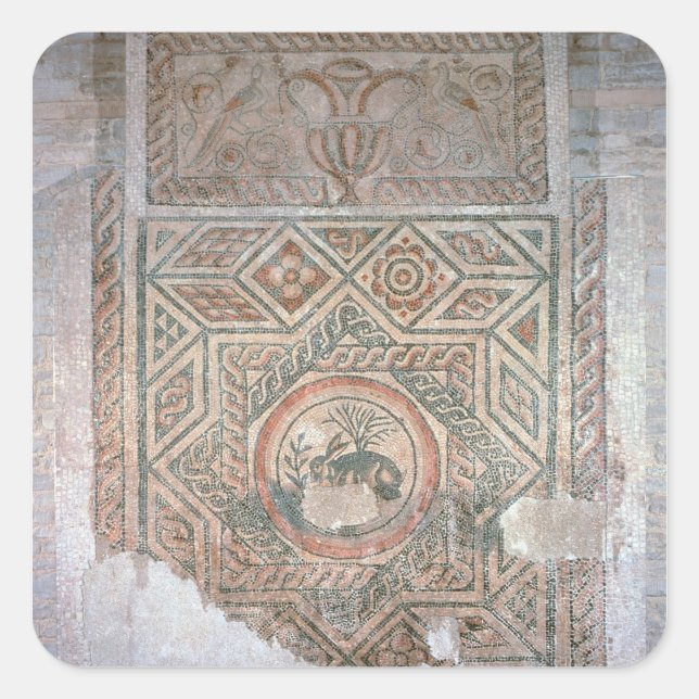 The Hare mosaic, 350 AD Square Sticker (Front)