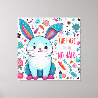 The hare with no hair canvas print