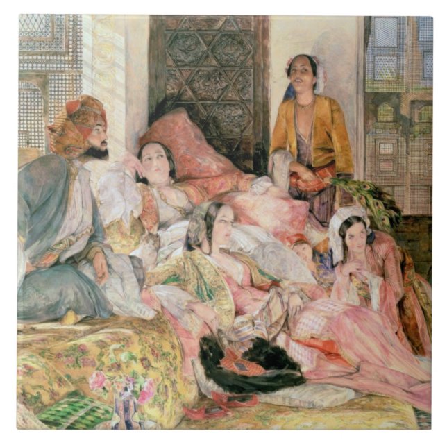 The Harem, c.1850 Tile (Front)