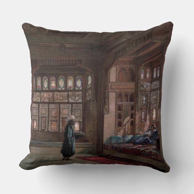 The Harem of Sheikh Sadat, Cairo, 1870 Cushion (Front)