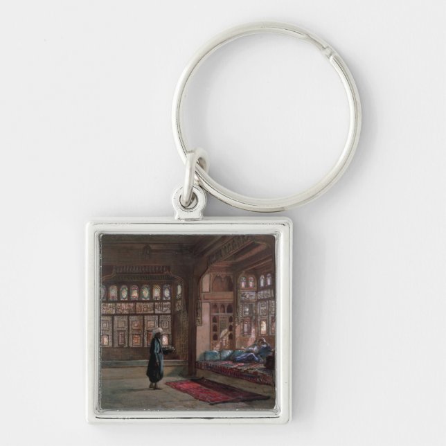 The Harem of Sheikh Sadat, Cairo, 1870 Key Ring (Front)