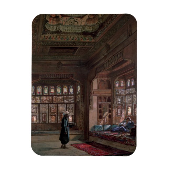The Harem of Sheikh Sadat, Cairo, 1870 Magnet (Vertical)