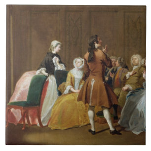 The Harlowe Family, from Samuel Richardson's 'Clar Tile