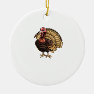 The Harvest Guardian Turkey Classic T-Shirt.png Ceramic Tree Decoration