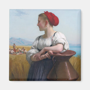The Harvester, Bouguereau Magnet