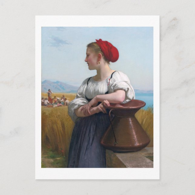 The Harvester, Bouguereau Postcard (Front)