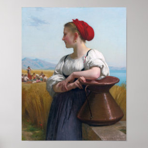 The Harvester, Bouguereau Poster
