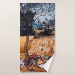 The Harvesters, Pieter Bruegel Bath Towel