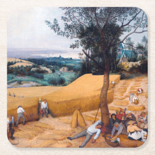 The Harvesters, Pieter Bruegel Square Paper Coaster
