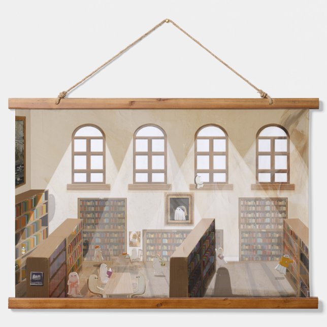 The Haunted Library Hanging Tapestry (Front)
