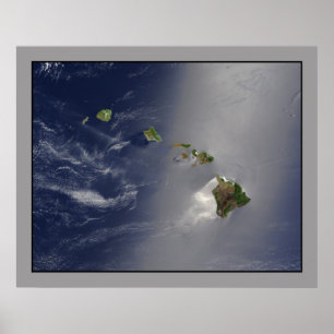 The Hawaii Archipelago aerial view Poster
