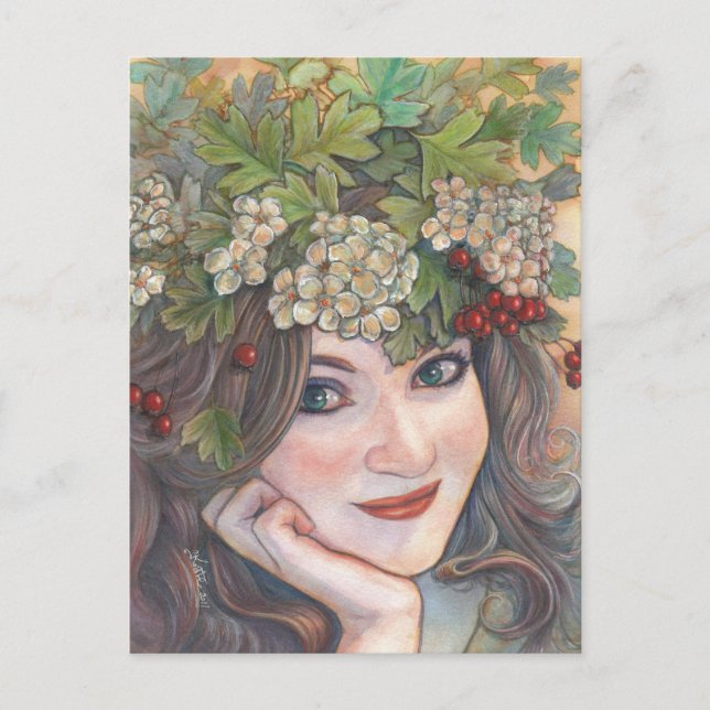 The Hawthorn Queen. Postcard (Front)