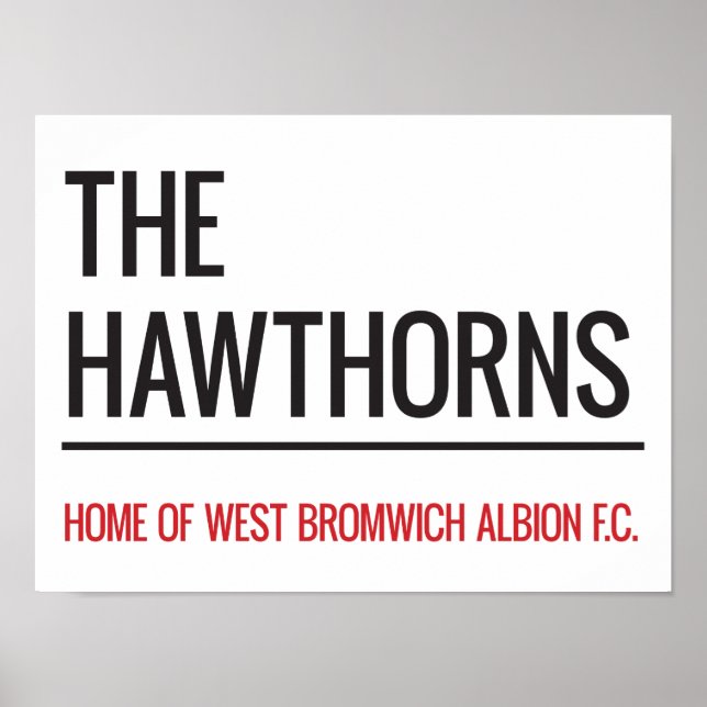 The Hawthorns Stadium Sign (Front)