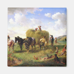 The Hay Harvest, 1869 Magnet