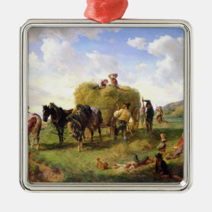 The Hay Harvest, 1869 Metal Tree Decoration