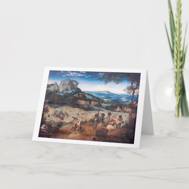 The Haymaking, Pieter Bruegel Card (Front)