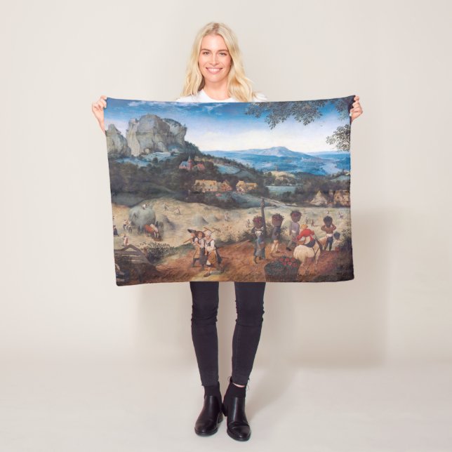 The Haymaking, Pieter Bruegel Fleece Blanket (In Situ)