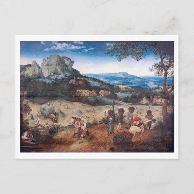 The Haymaking, Pieter Bruegel Postcard (Front)