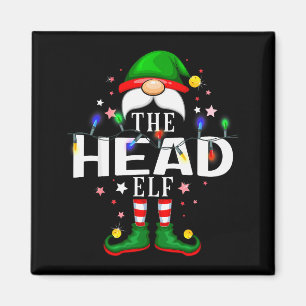 The Head Elf Christmas Family Pajama Party Magnet