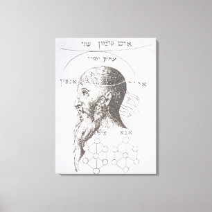 The Head of Adam Kadmon, copy of an illustration f Canvas Print
