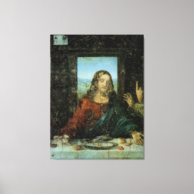 The Head of Christ by Leonardo Da Vinci Canvas Print (Front)