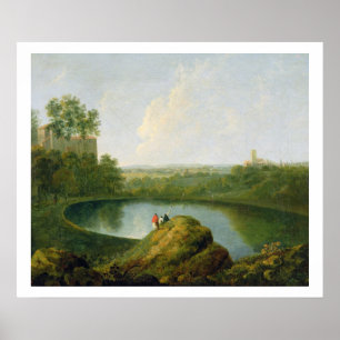 The Head of Lake Nemi (oil on canvas) Poster