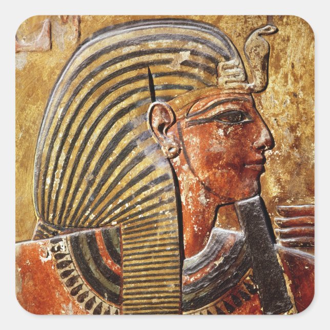The head of Seti I  from the Tomb of Seti Square Sticker (Front)