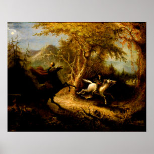 The Headless Horseman Pursuing Ichabod Crane Poster