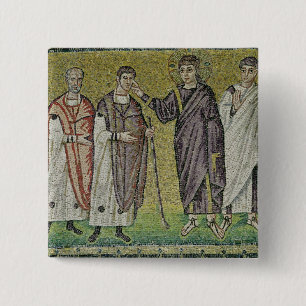 The Healing of Two Blindmen from Jericho 15 Cm Square Badge
