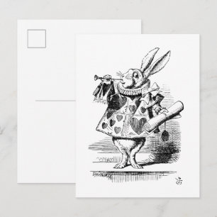 The Hearld - Rabbit, Alice's AdveWonderland 1865 Postcard