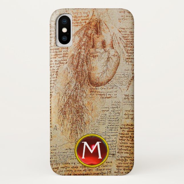 The Heart and the Bronchial Arteries Gem Monogram Case-Mate iPhone Case (Back)